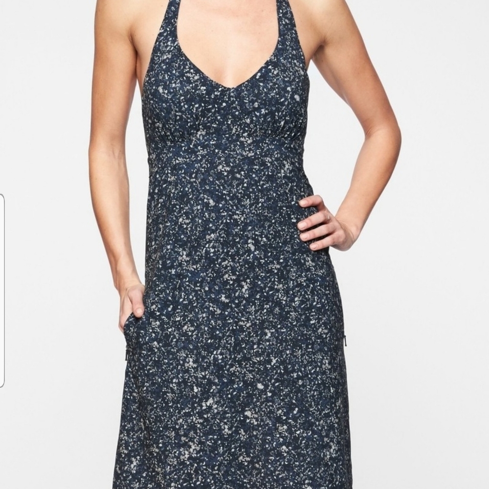 ATHLETA Navy Camouflage Pack Everywhere Dress